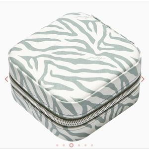 Milly Animal Print Blue and White Jewelry Case